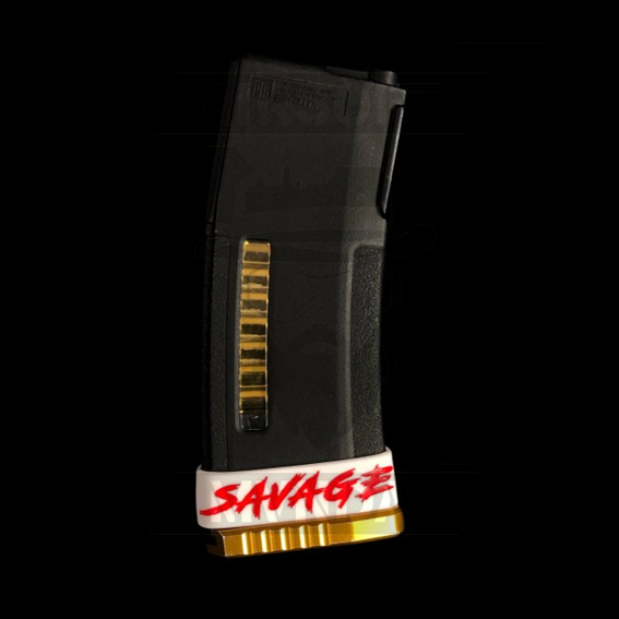 BANDA GOMA M4 SAVAGE BLANCA ROJA