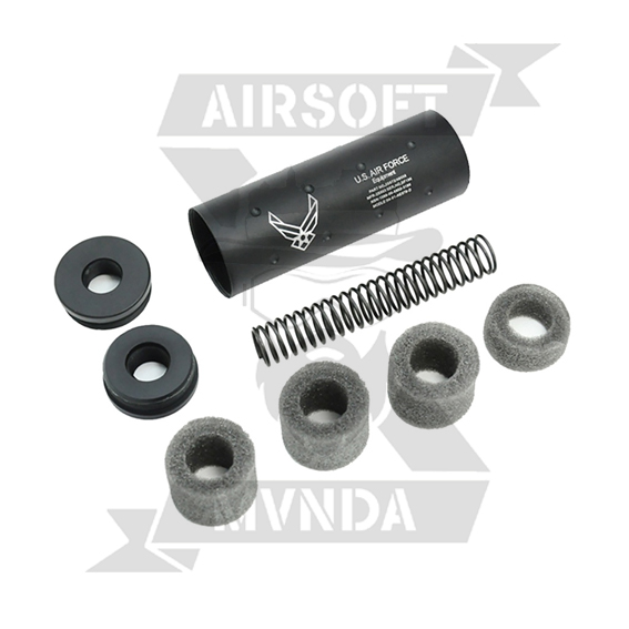 SILENCIADOR FMA STUBBY U.S. AIR FORCE 107MM NEGRO - Imagen 3
