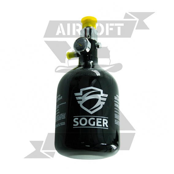 BOTELLA HPA SOGER GF 0,44L ALUMINIO + REGULADOR SOGER  ACERO 3000 PSI