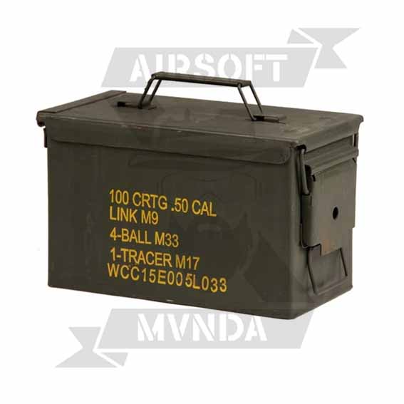 CAJA MUNICION METALICA GR. CAL.50 USADA VERDE