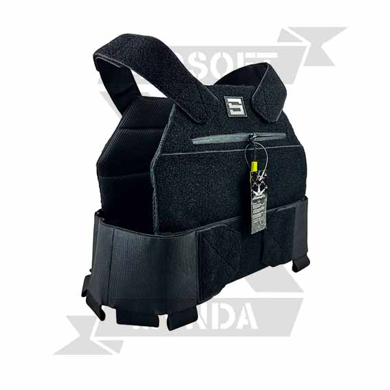 CHALECO SBULL PLATE CARRIER FULL VELCRO NEGRO