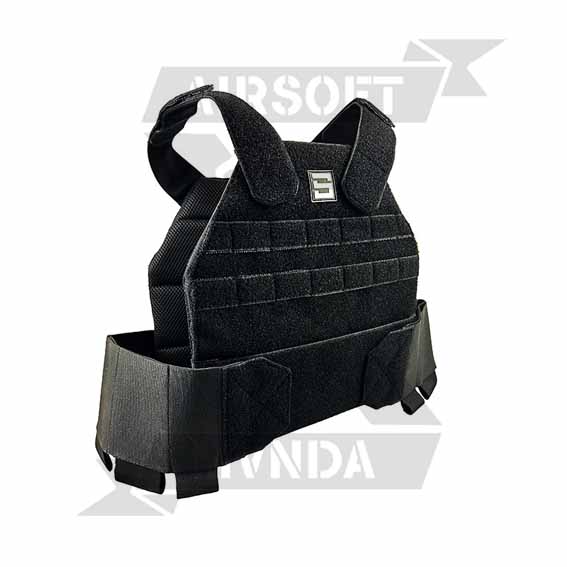 CHALECO SBULL PLATE CARRIER FULL VELCRO NEGRO - Imagen 2