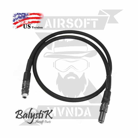 LINEA HPA BALYSTIK US NEGRA + TETINA MACHO US + ACOPLADOR 1/8 NPT MACHO US