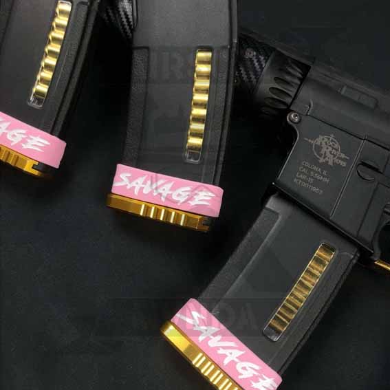 BANDA GOMA M4 SAVAGE ROSA BLANCA - Imagen 3