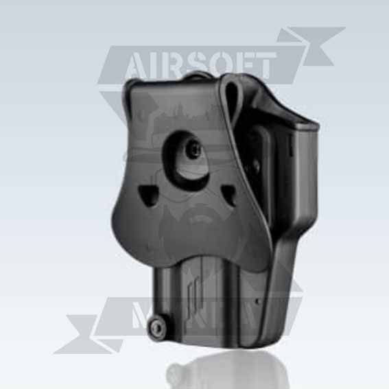 PISTOLERA AMOMAX RIGIDA UNIVERSAL DIESTRO NEGRA - Imagen 3