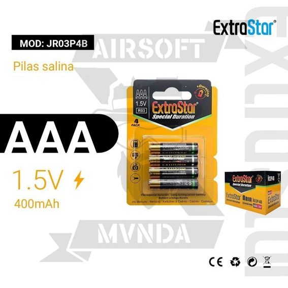PILAS AAA 1.5V BLISTER 4 PIEZAS PACK 4 - Imagen 2