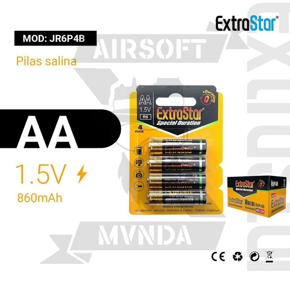 PILAS AA 1.5V BLISTER 4 PIEZAS PACK 4 - Imagen 2