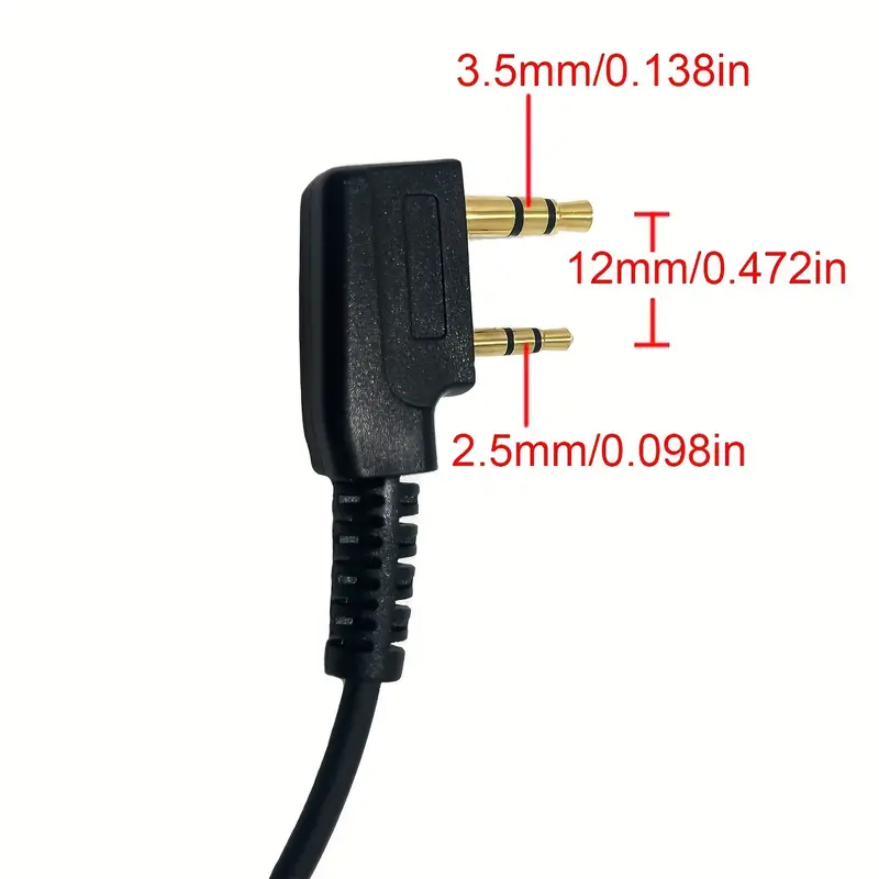 AURICULAR WALKIE BAOFENG C/MICROFONO NEGRO - Imagen 5