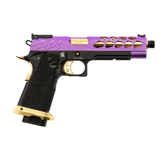 PISTOLA LANCER TACTICAL STRYK HI-CAPA 5.1 MORADA / DORADA - Imagen 2