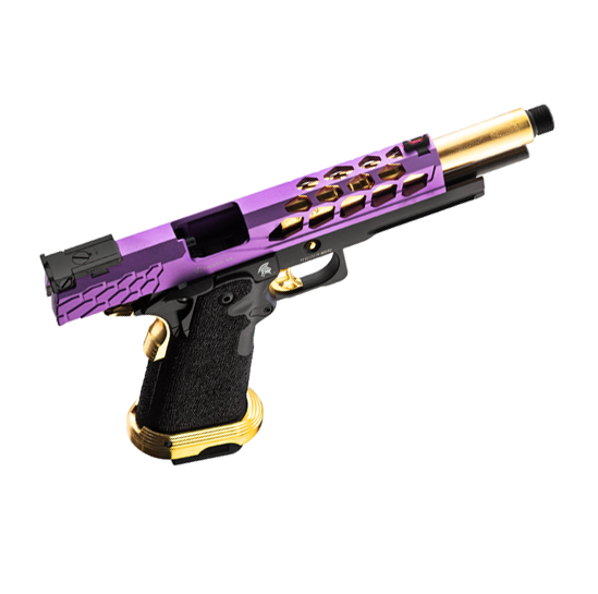 PISTOLA LANCER TACTICAL STRYK HI-CAPA 5.1 MORADA / DORADA - Imagen 5