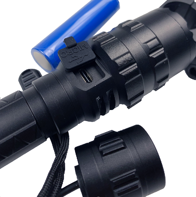 LINTERNA JF030 CON PULSADOR NEGRA - Imagen 5