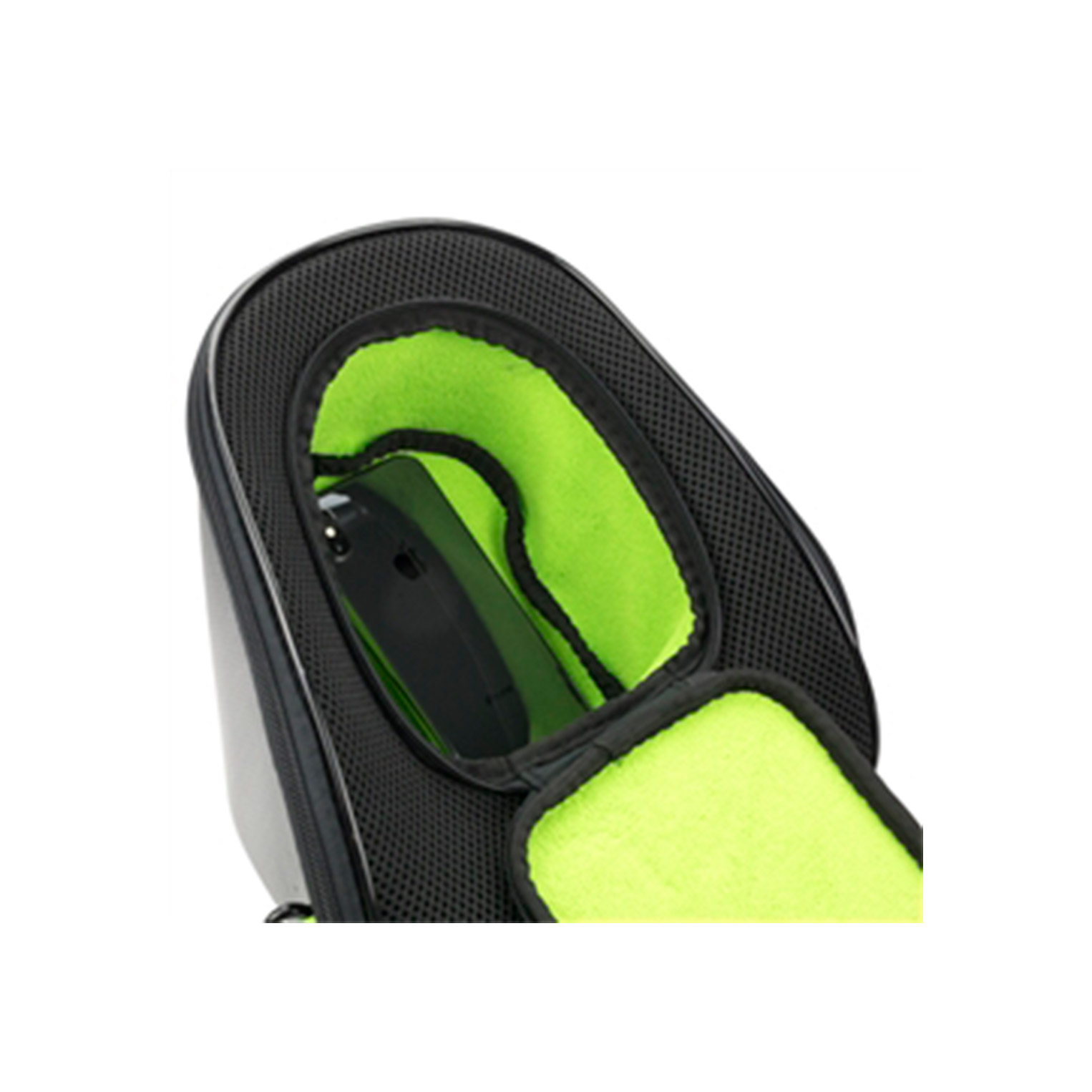 ESTUCHE UNIVERSAL PARA MASCARA EXALT CARBON V3 NEGRO/VERDE - Imagen 5