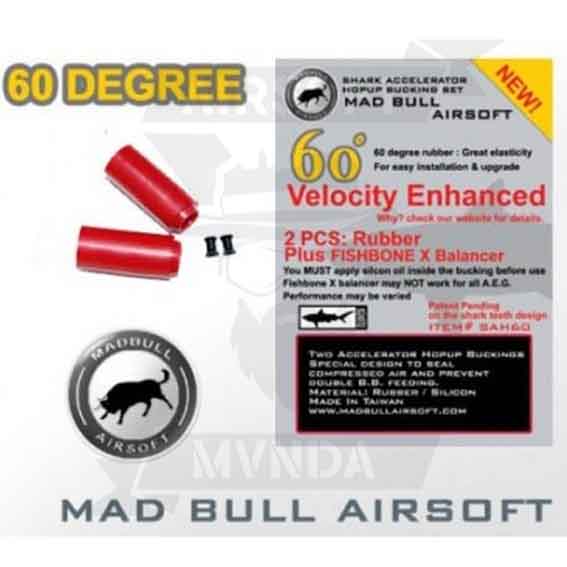 PACK 2 GOMAS SERIE SHARK SILICONA + NUD FISHBONE 60&ordm; MADBULL ROJA - Imagen 2