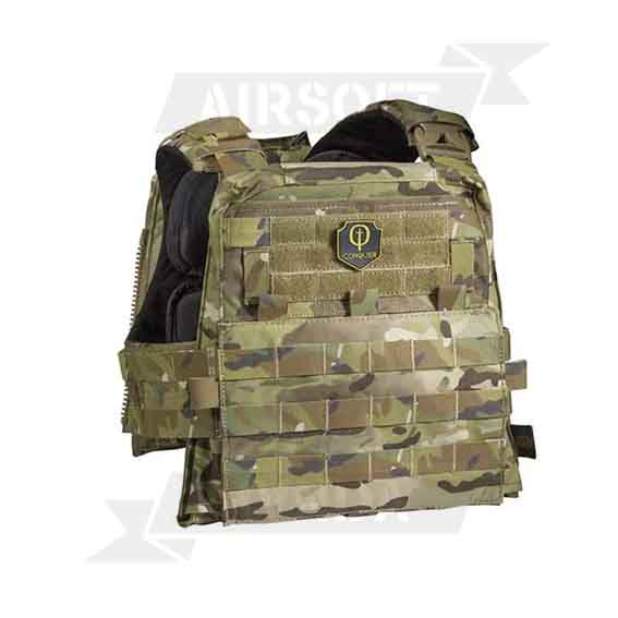 CHALECO CONQUER CVS PLATE CARRIER MC + REGALO (C1 SMART BACKPANEL)