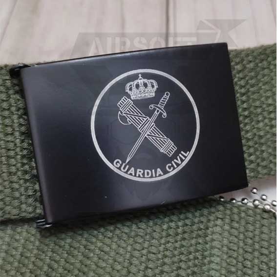 CINTURON BARBARIC HEBILLA METALICA GUARDIA CIVIL VERDE - Imagen 2