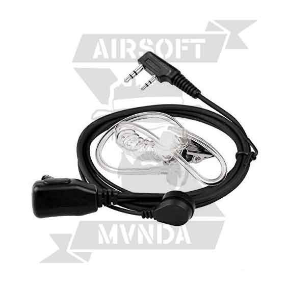 AURICULAR TRANSPARENTE CON MICROFONO Y PTT