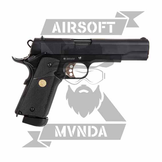 PISTOLA DOBLE BELL M1911 (838) Co2 NEGRA + REGALO - Imagen 3