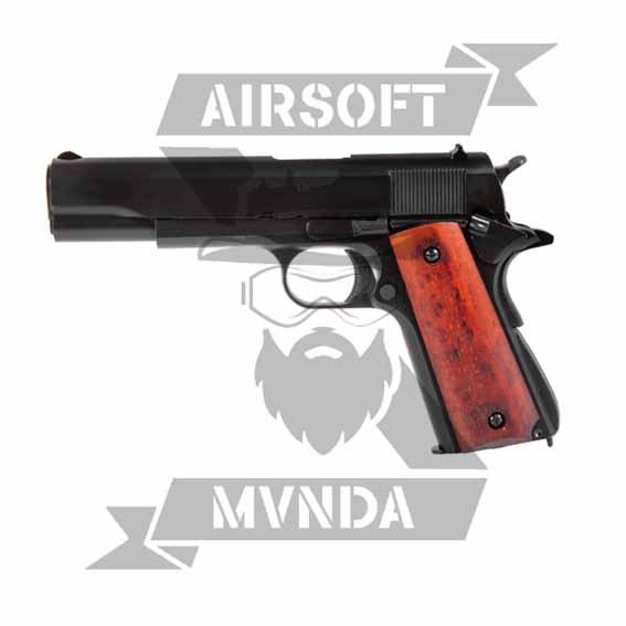 PISTOLA DOBLE BELL M1911 (720MB) NEGRA MADERA + REGALO