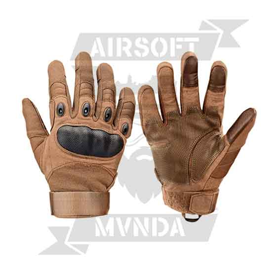  GUANTE AIRSOFT NUDILLOS PROTECTION KEVLAR TAN S