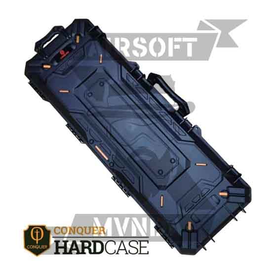 MALETIN TRANSPORTE FUSIL CONQUER RIGIDA 109CM WATERPROOF NEGRA