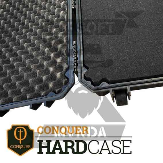 MALETIN TRANSPORTE FUSIL CONQUER RIGIDA 109CM WATERPROOF NEGRA - Imagen 4