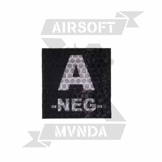 PARCHE IR TIPO DE SANGRE A NEG NEGRO