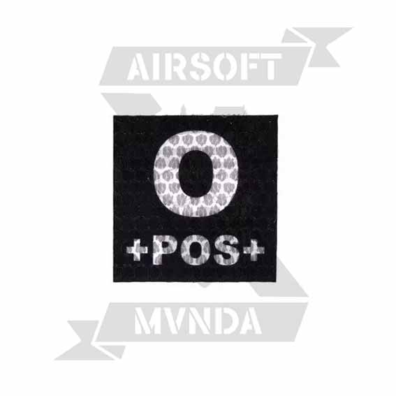 PARCHE IR TIPO DE SANGRE 0 POS NEGRO