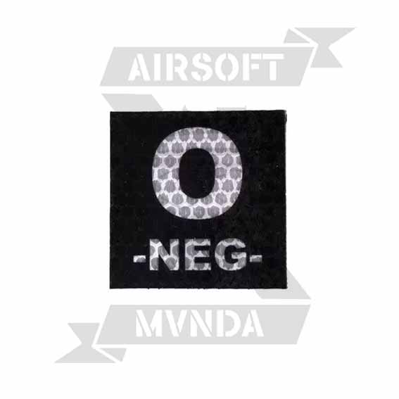 PARCHE IR TIPO DE SANGRE 0 NEG NEGRO