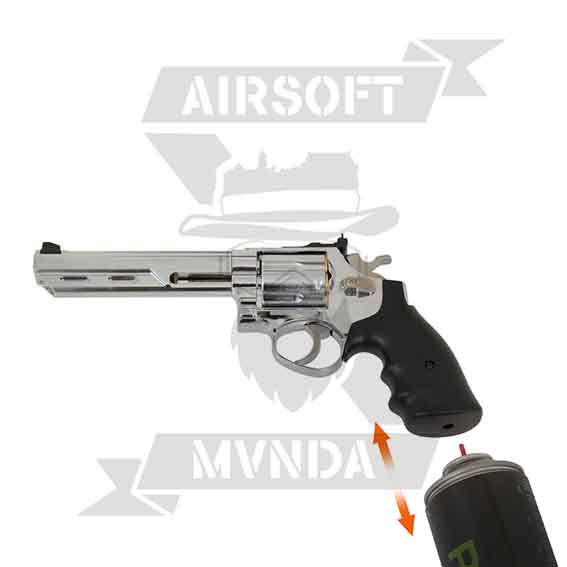REVOLVER HFC HG-133C GAS SILVER - Imagen 4