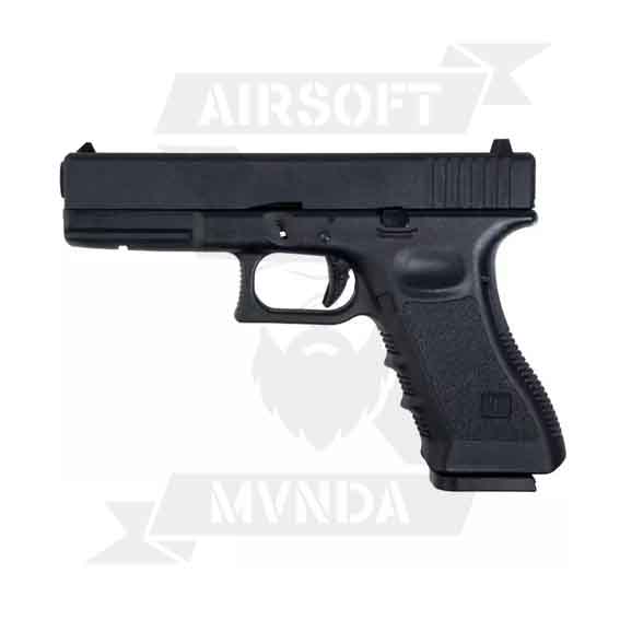 PISTOLA SAIGO 17 GAS BLOWBACK METAL NEGRA