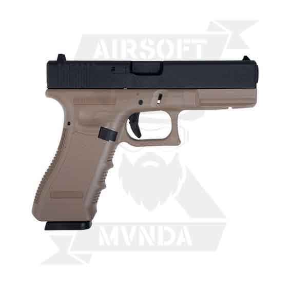 PISTOLA SAIGO 17 GAS BLOWBACK METAL TAN - Imagen 2