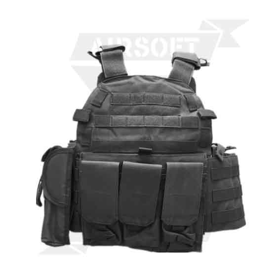 CHALECO TACTICO ECO NEGRO