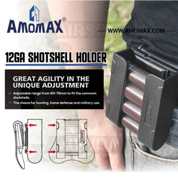 PORTACARTUCHOS AMOMAX RIGIDO AJUSTABLE NEGRO - Imagen 3