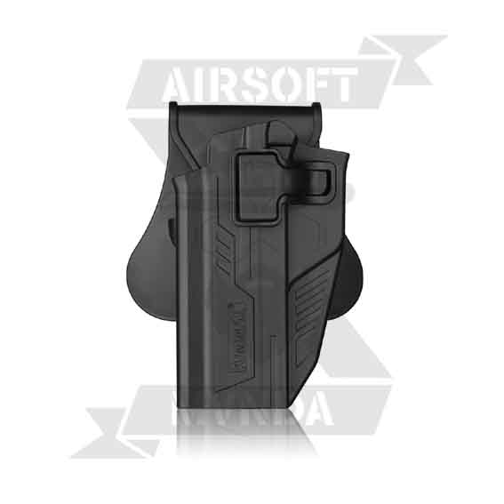 PISTOLERA AMOMAX RIGIDA HI-CAPA ZURDOS NEGRO