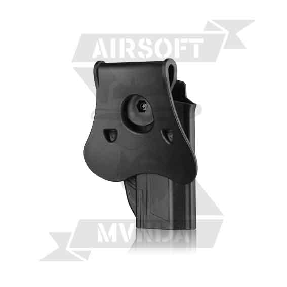 PISTOLERA AMOMAX RIGIDA HI-CAPA ZURDOS NEGRO - Imagen 2