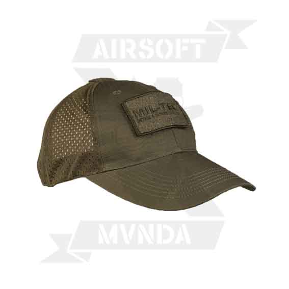 GORRA AIRSOFT VELCROS REJILLA MILTEC VERDE