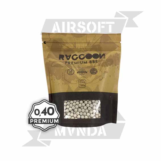 BOLAS RACCOON PREMIUM BIO 0.40 1/2KG BLANCA