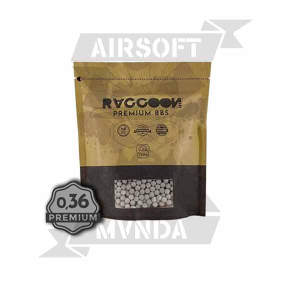BOLAS RACCOON PREMIUM BIO 0,36 1/2KG BLANCA