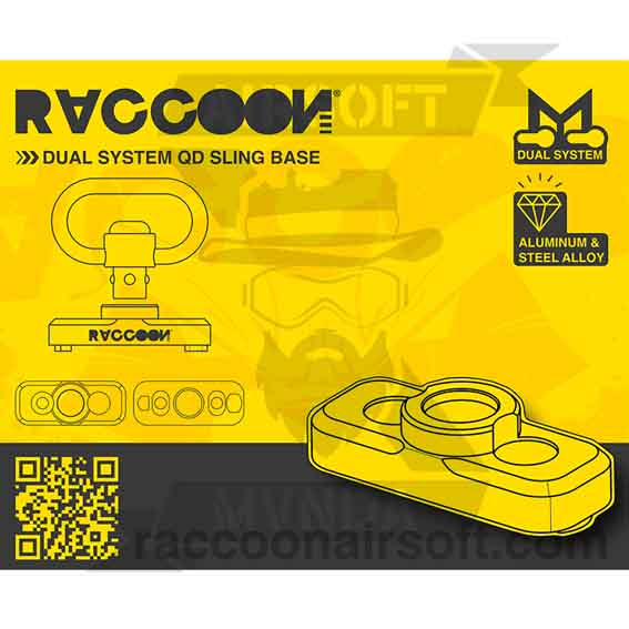 ENGANCHE DE CORREA RACCOON DUAL SYSTEM NEGRO - Imagen 2