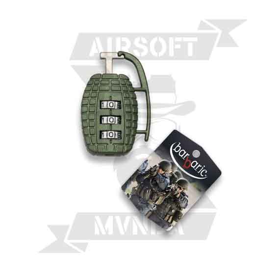 CANDADO GRANADA BARBARIC 3 COMBINACIONES VERDE