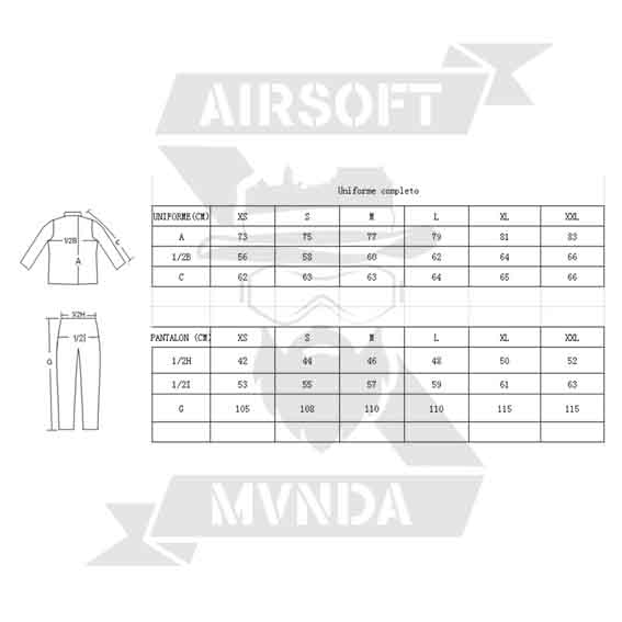 UNIFORME COMPLETO MULTICAM (XL) - Imagen 4