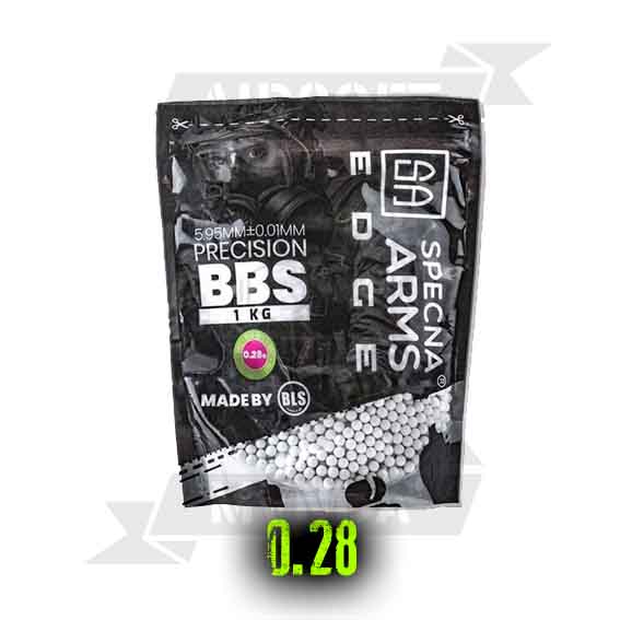 BOLAS SPECNA ARMS EDGE PRECISION 0.28G 1KG BLANCAS
