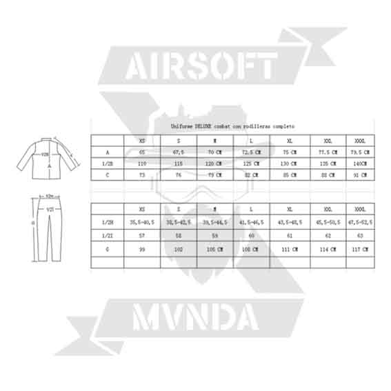 UNIFORME DELUXE COMPLETO DARK EARTH (XL) - Imagen 4