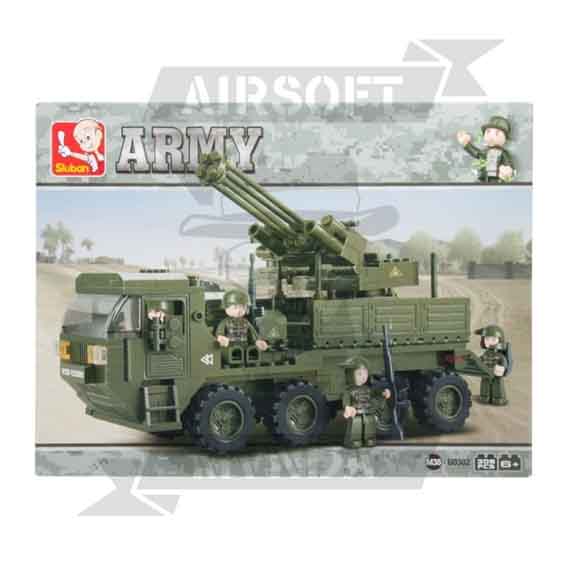 CAMION TRANSPORTE ARMADO SLUBAN 306 PCS VERDE