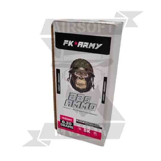 CAJA DE BOLAS FK ARMY 0,20g 1K BLANCA