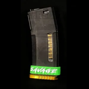 BANDA GOMA M4 SAVAGE VERDE BLANCA - Imagen 1