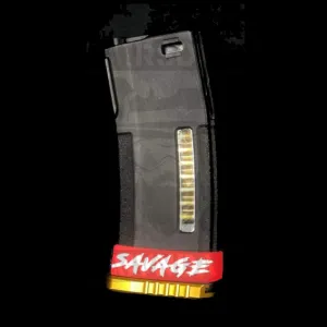 BANDA GOMA M4 SAVAGE ROJA BLANCA - Imagen 1