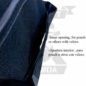 CHALECO SBULL PLATE CARRIER FULL VELCRO NEGRO - Imagen 5