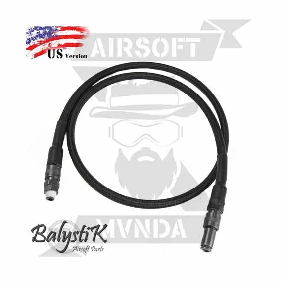 LINEA HPA BALYSTIK US NEGRA + TETINA MACHO US + ACOPLADOR 1/8 NPT MACHO US