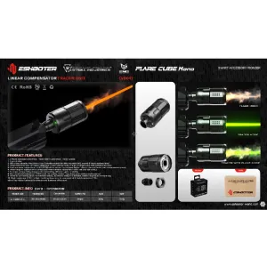 TRAZADOR E-SHOOTER COMPENSADOR LINEAL EMG STRIKE INDUSTRIES FLARE MONO V804 NEGRO - Imagen 2